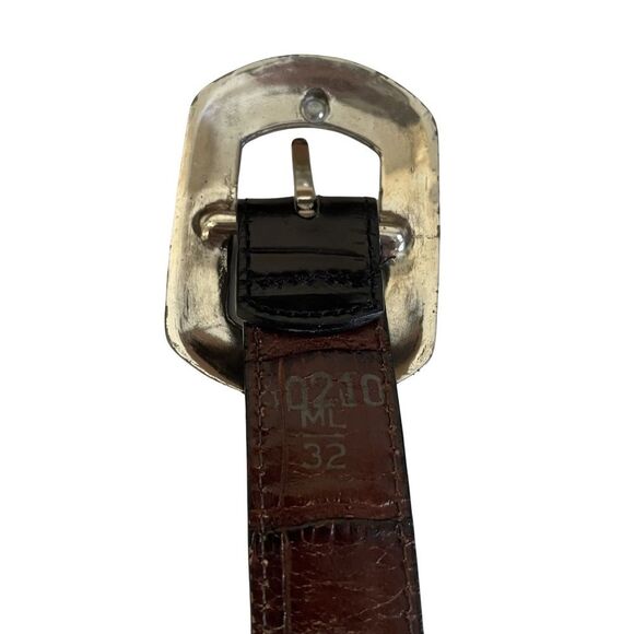 Az Tex Marcus Two Tone Reversible Western Leather Belt Size 32 main image 6